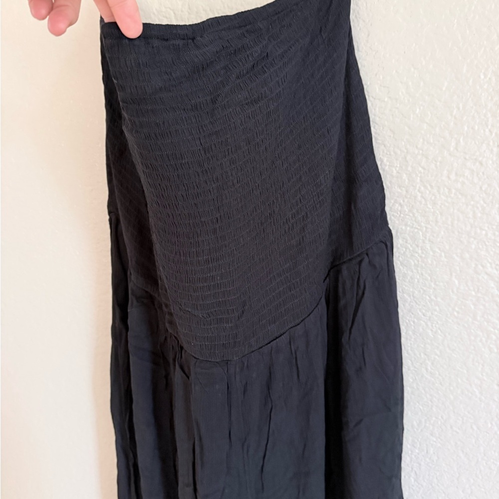 City Chic Smocked Plus Size Black Strapless Jumpsuit - Picture 3 of 4